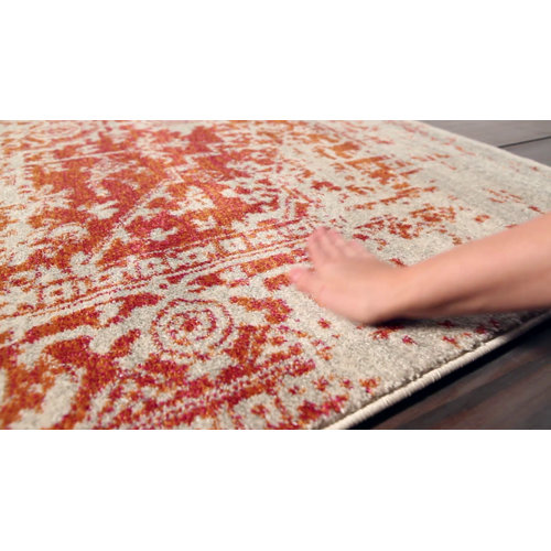 Mistana™ Hillsby Oriental Area Rug in Orange/Beige & Reviews Wayfair